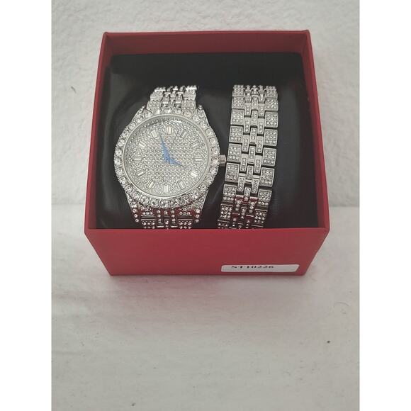 Charles Raymond, Master Bling Designer, Iced Mens Watch and Bracelet, New in Box - Picture 1 of 7